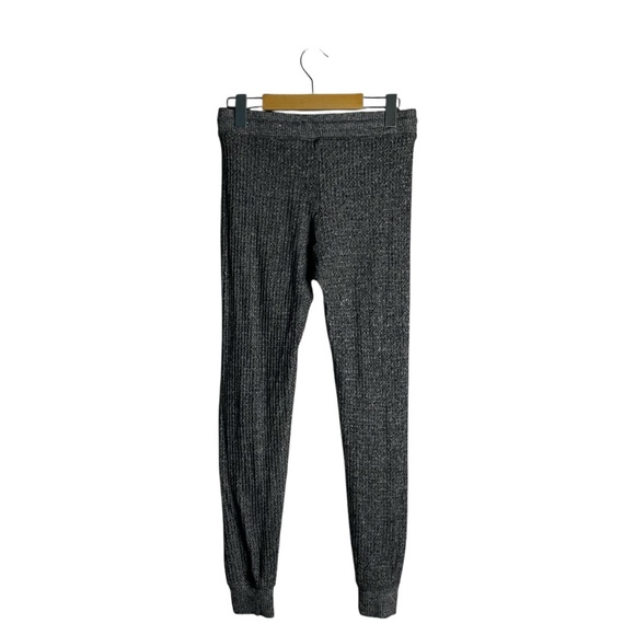 American Eagle Women's Gray Ribbed Lounge Jogger Pant - Picture 8 of 8